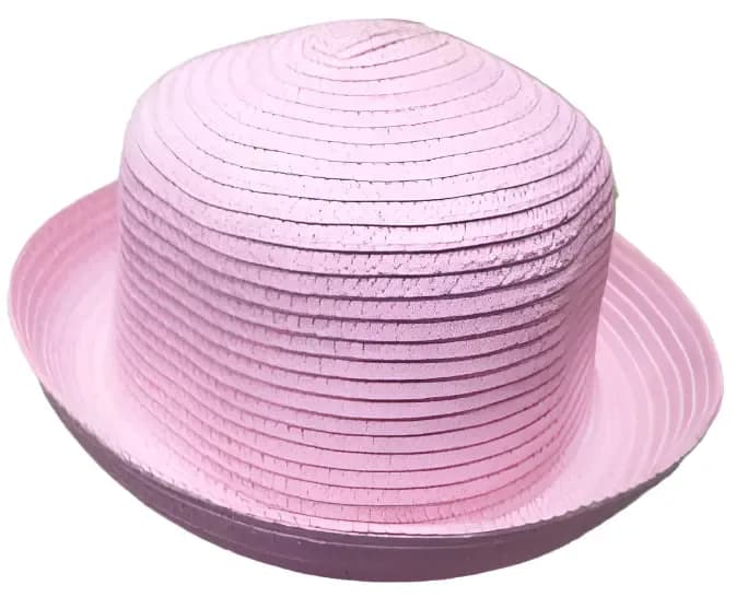 Straw Boater Hat/Pink
