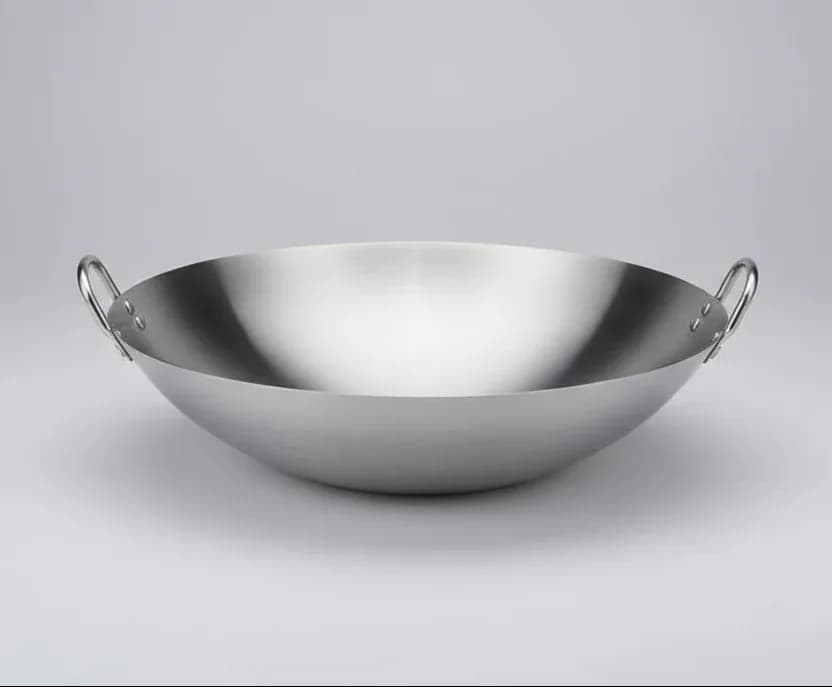 Stainless Steel Wok with Double Handles – Versatile Cooking Pan