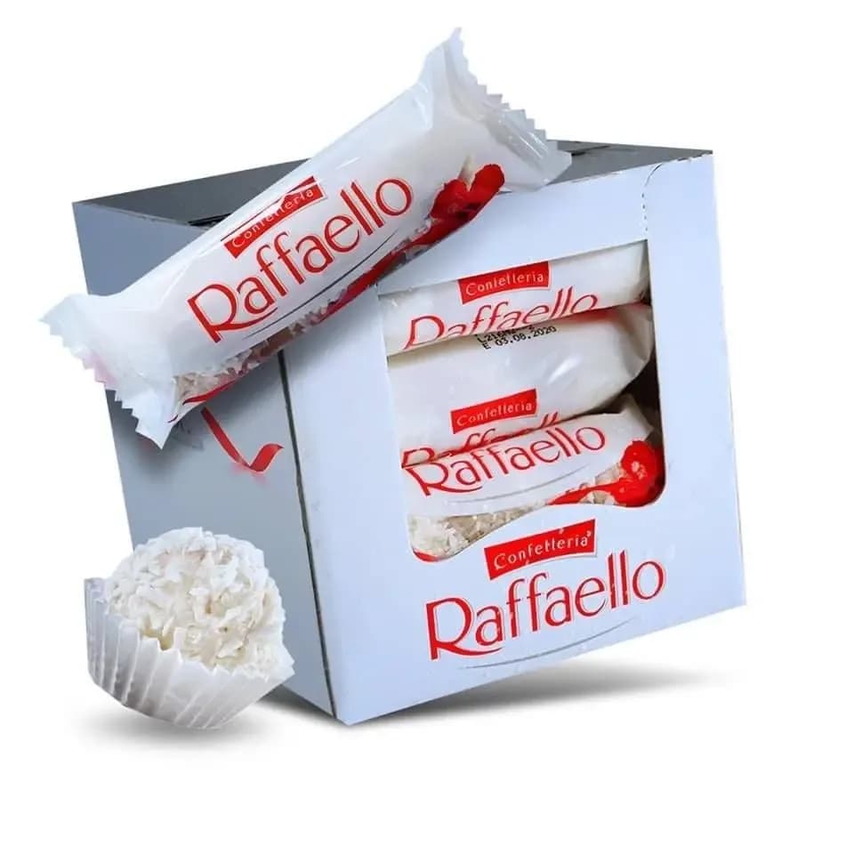 Ferrero Confetteria Raffaello T15, 150 G Crisp Coconut, 30 G