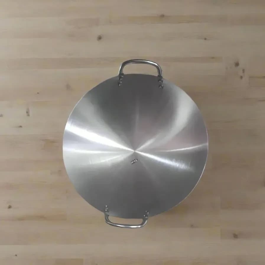 Stainless Steel Cooking Wok Heavy-Duty Pan with Handles
