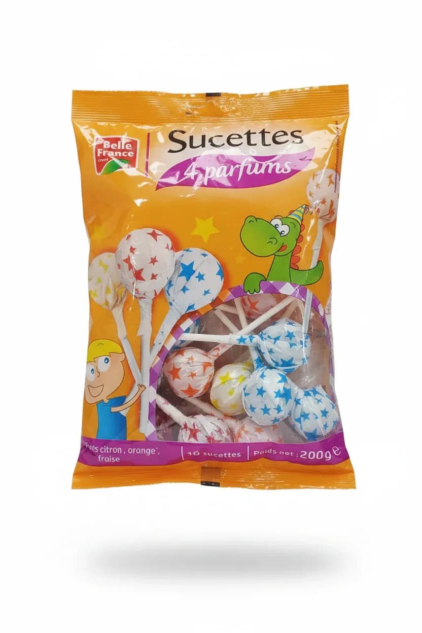 Belle France Sucettes 4 parfums (4-Flavor Lollipops)