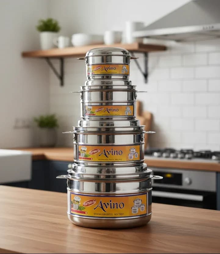 Avino Stainless Steel Hot Pot & Casserole Set 4pcs