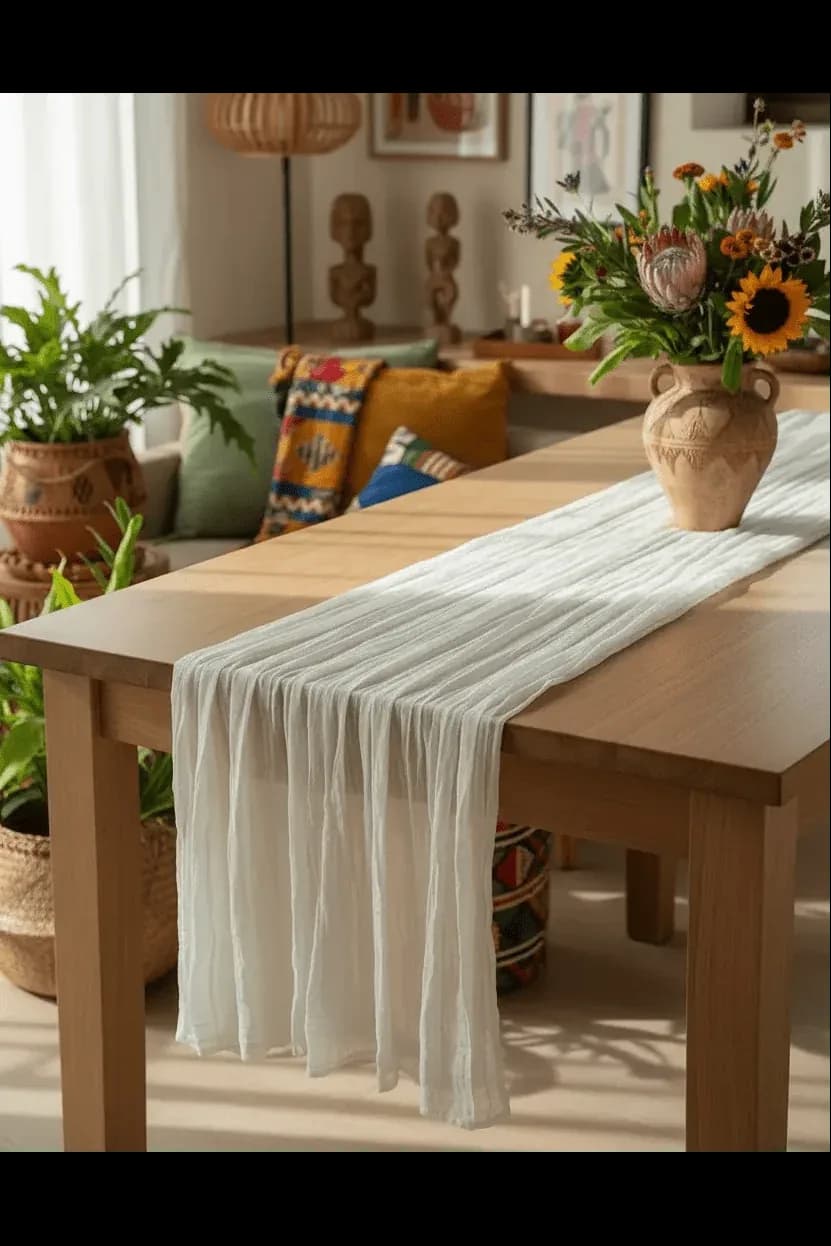 White Table Runner