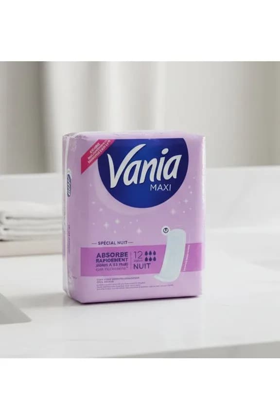 Vania Maxi Night Sanitary Pads – Extra Absorbent 12PCS