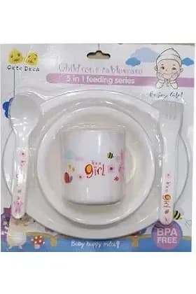 Duck 5 in 1 Children's Tableware Feeding set