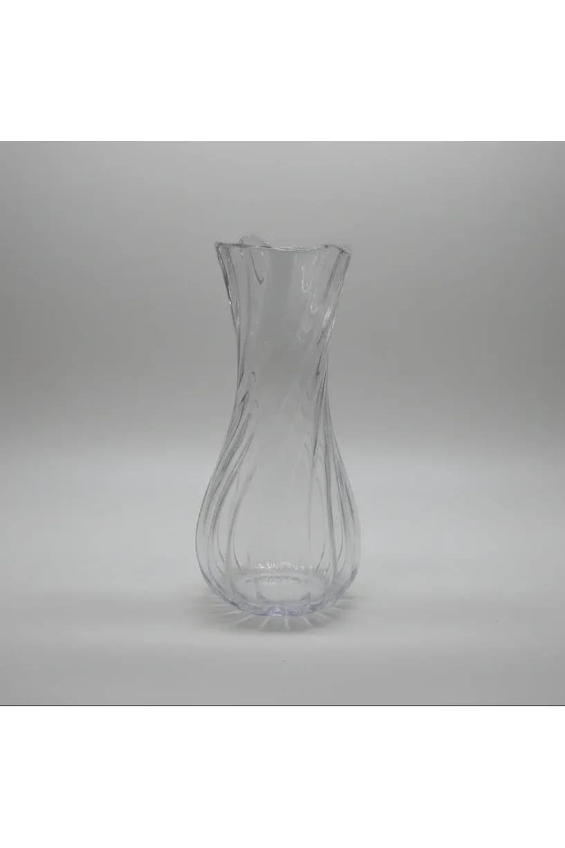Tapered Clear Glass Vase