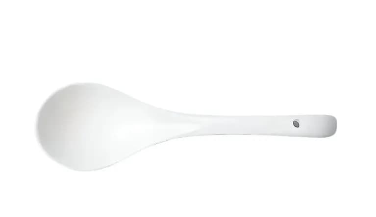 White Ceramic Soup Spoon