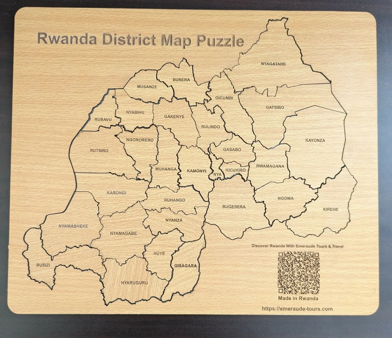 Rwanda District Map Puzzle