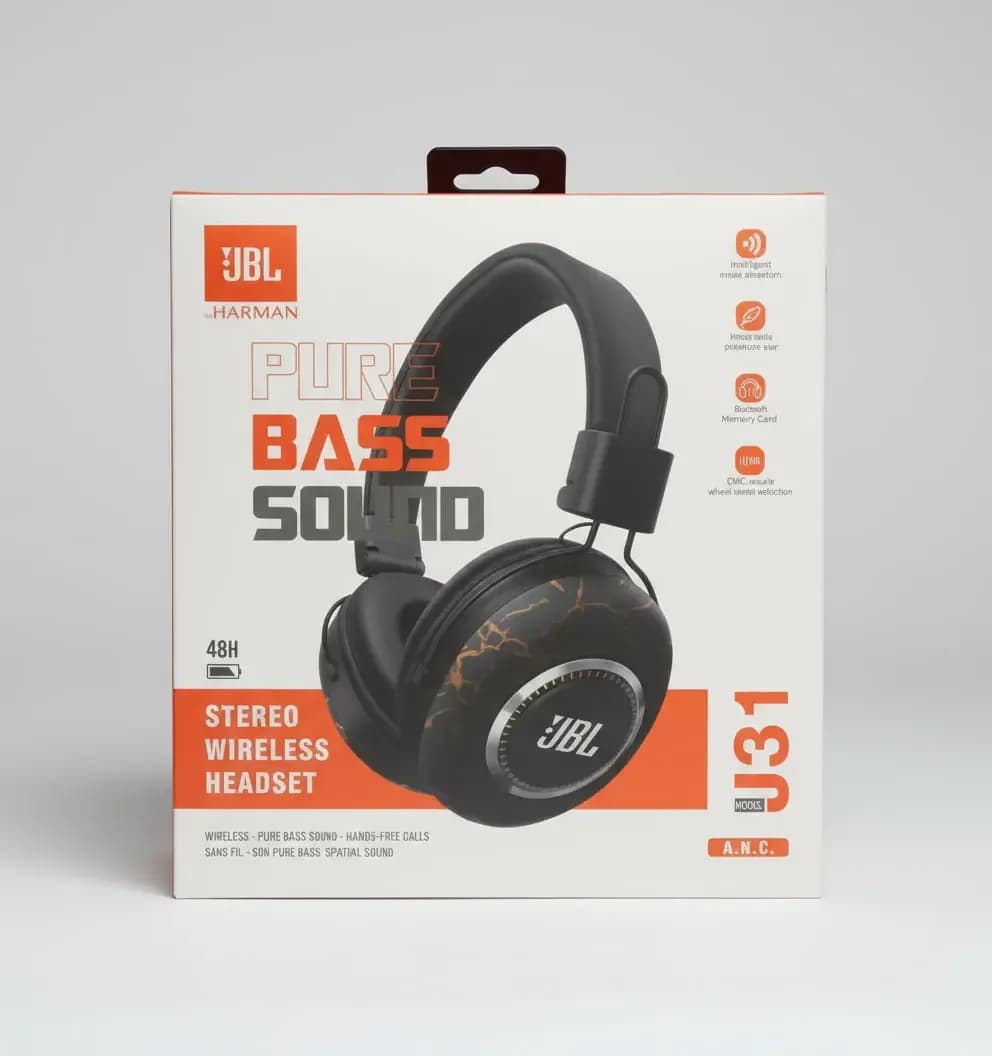 JBL U31 Stereo Wireless Headphones – Clear Sound Wireless Freedom