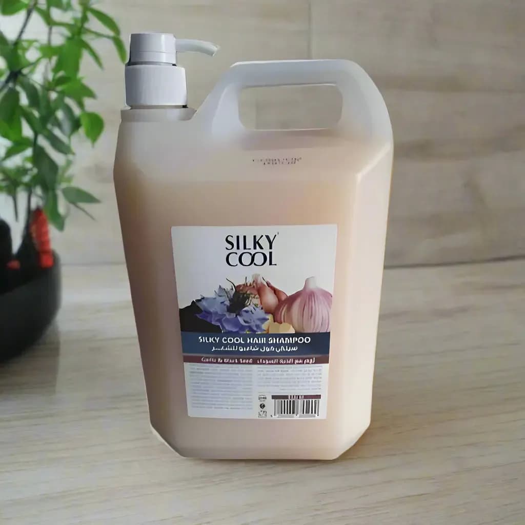 Silky Cool Hair Shampoo with Garlic & Black Seed - 5L