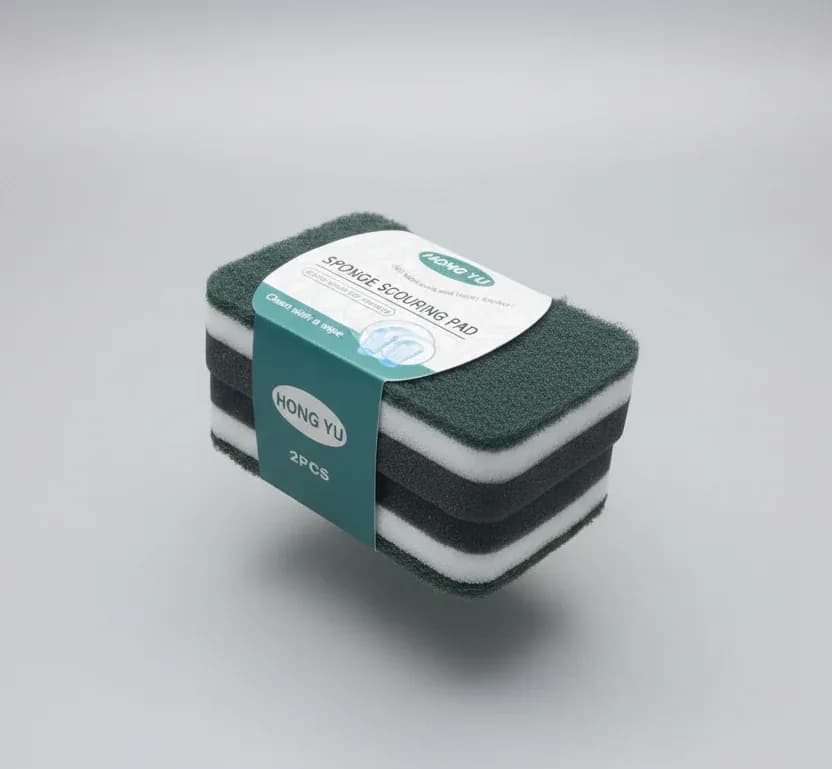 Hong Yu Sponge Scouring Pad – Durable Household Cleaning Sponge 2pcs