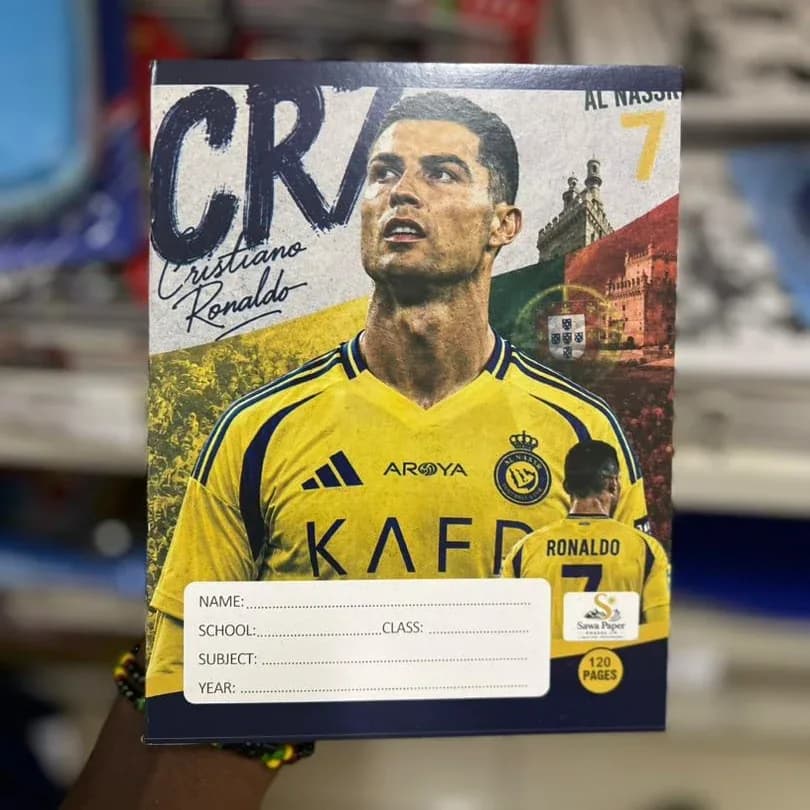 Al Nassr Cristiano Ronaldo CR7 Exercise Book (120 Pages)