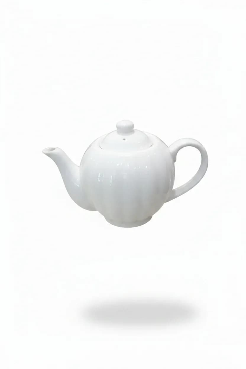 White Ceramic Teapot1L