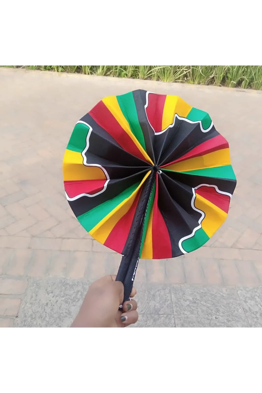 Rasta Colors Africa Kitenge Hand Fan