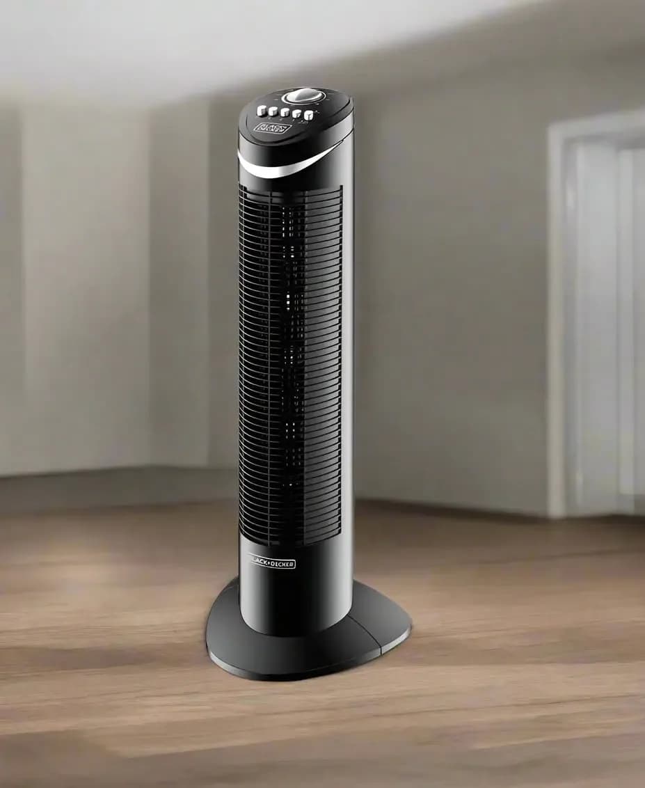 Black+Decker Tower Fan With Timer 50watt Tropical Motor
