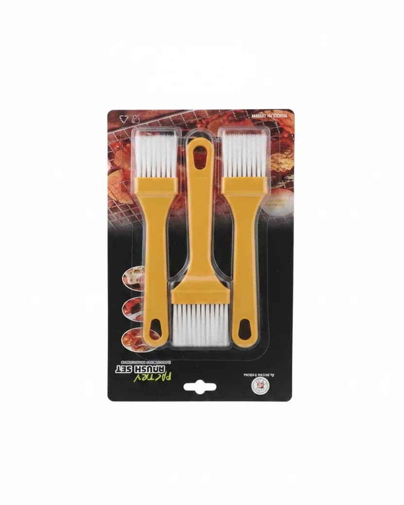 3-Piece Pastry and Basting Brush Set/3pieces plastic