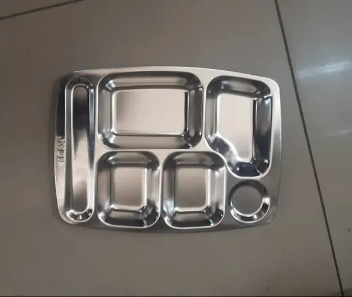 Stainless Steel Divided Plate or Mess Tray