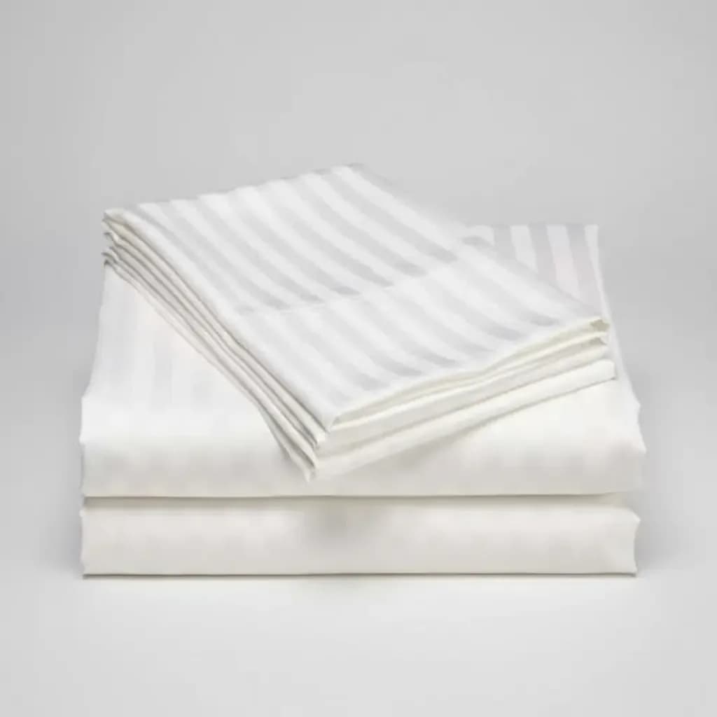 2 High-Quality Queen-Size White Sheets With 2 Matching Pillowcases