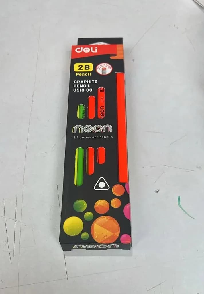 Deli Neon Pencil 2B 12pc Set