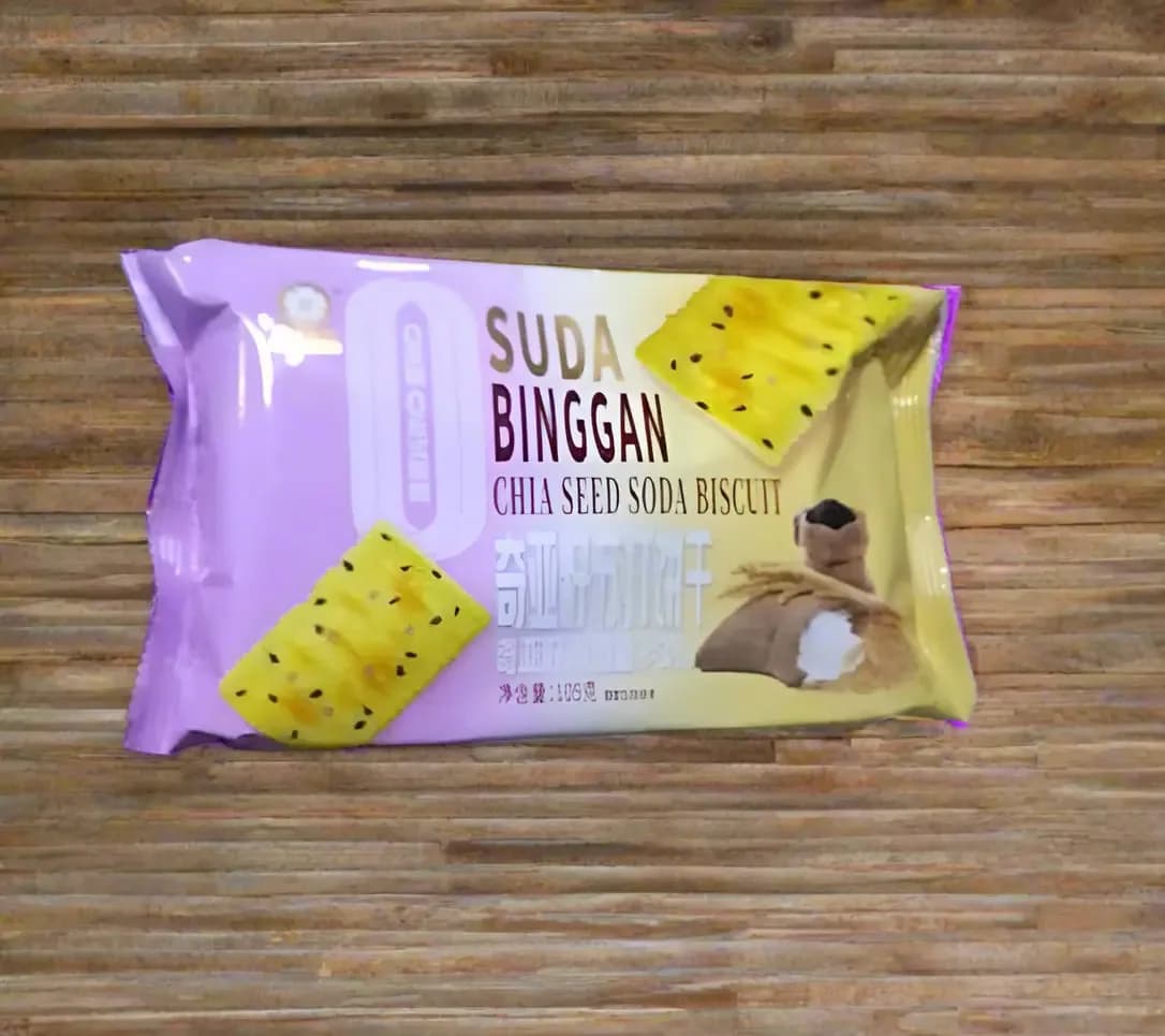 Suda Binggan Chia Seed Soda Biscuit 105g