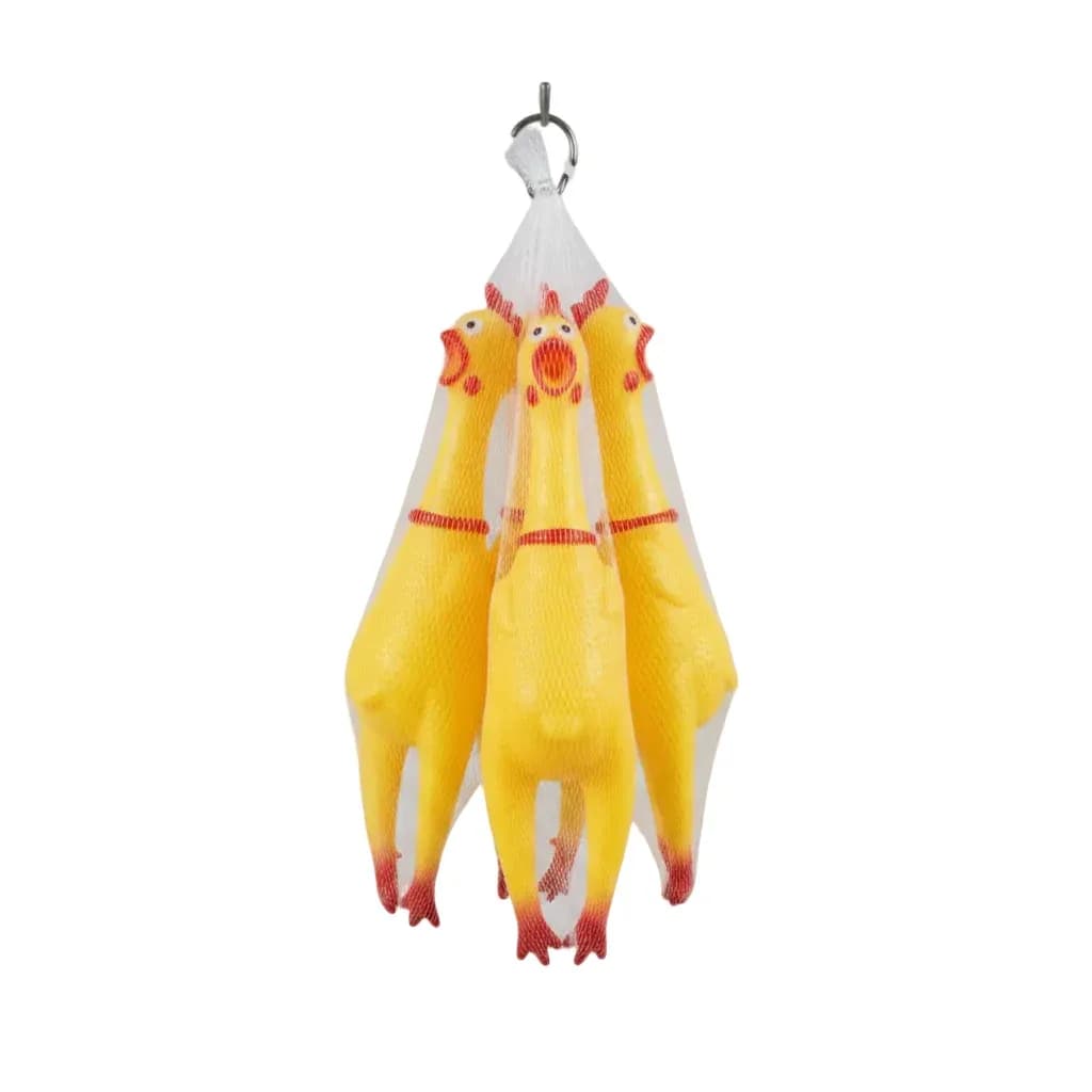 Squeaking Rubber Chicken Set (1pc)