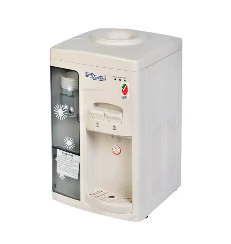 Super General Hot and Cold Water Dispenser with Cup Holder – Model NB-0003
