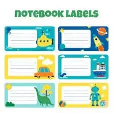 School Label Sticker For Books 1Page