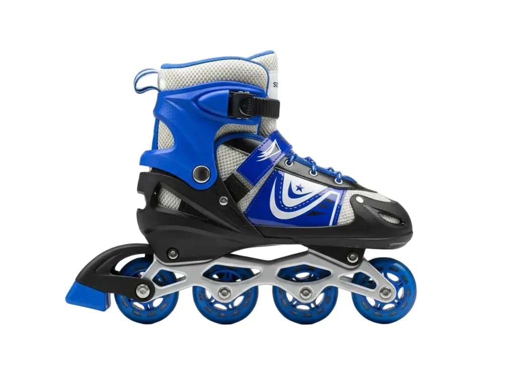 Adjustable Blue & Black Inline Skates Size 42