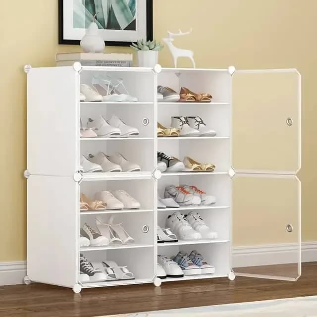Hot Selling 6 Layered Shoe Rack with Transparent Door