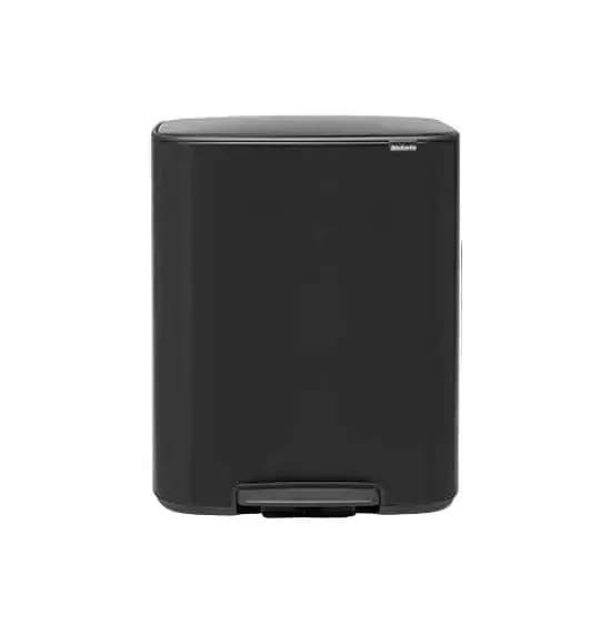Brabantia Bo Pedal Bin, 2x30L litre, Matt Black