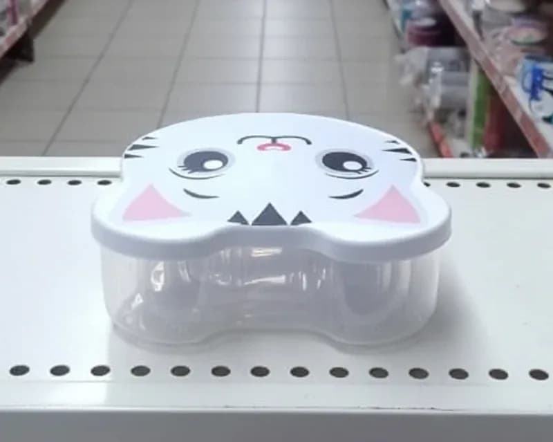 Hobbylife Cute Cat Multi-Layer Plastic Food Storage Container Set 4pcs