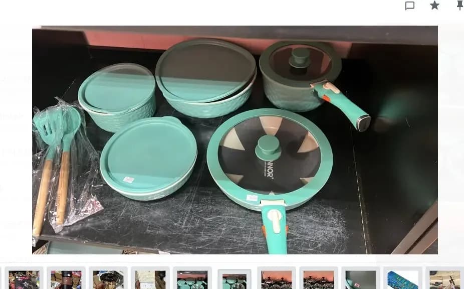 5-Piece Granite Cookware Set Pots Pans and Lids