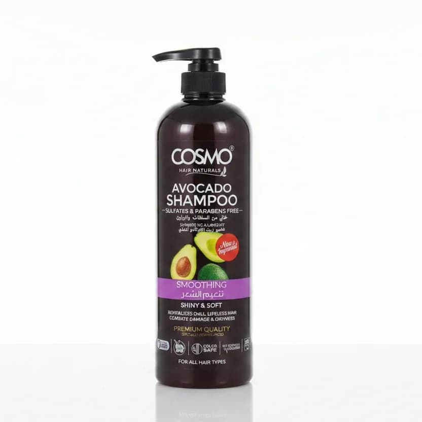 COSMO Hair Naturals Avocado Shampoo (Sulfates & Parabens Free) 1000ML