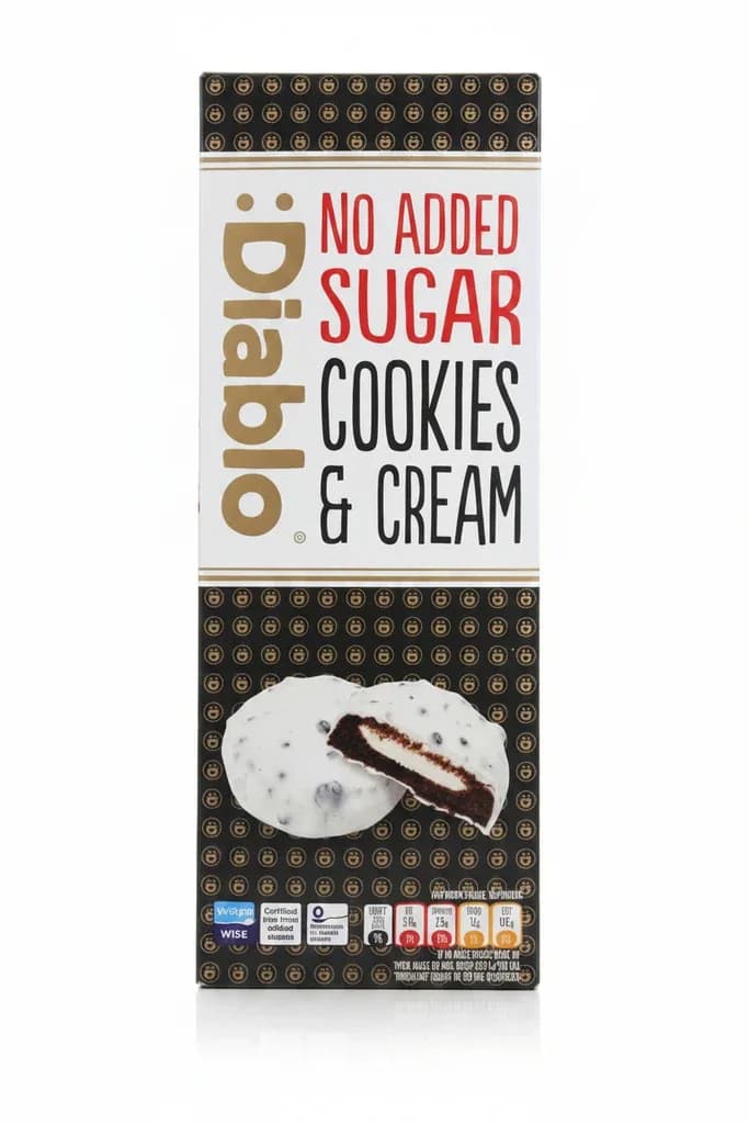 Diablo No Added Sugar Cookies & Cream 128g