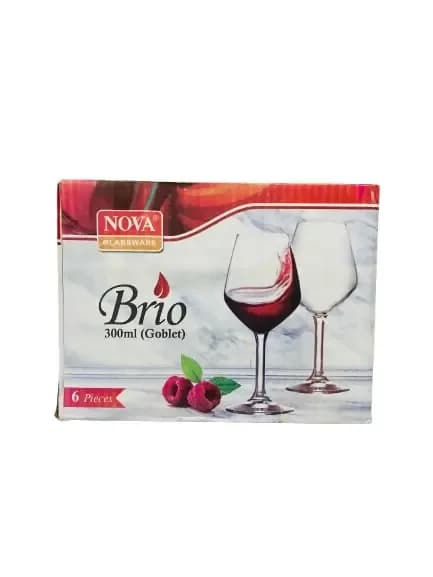 NOVA Glassware Brio 300ml Goblet Set (6 Pieces)