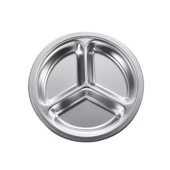 Stainless Steel Partitioned Plate
