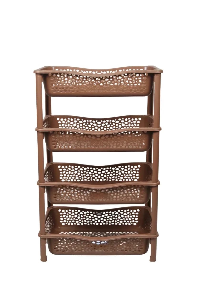 Etagel 4-Tier Plastic Storage Organizer Rack