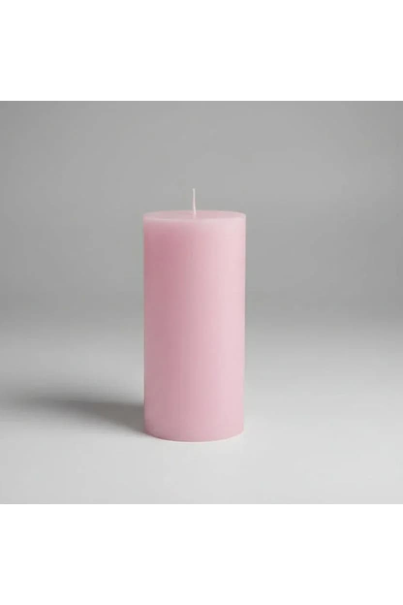 Pink Pillar Candle
