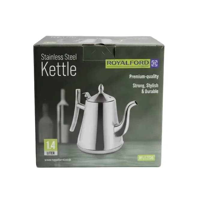 Royalford 1.4L Stainless Steel Teapot / Kettle (RFU12536)