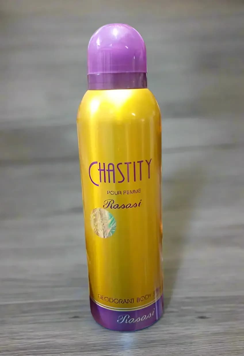 Chastity Pour Femme by Rasasi – Deodorant Displayed in Cosmetics Aisle 200ml