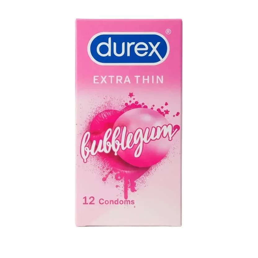 Durex Extra Thin Bubblegum Condoms 12 pieces