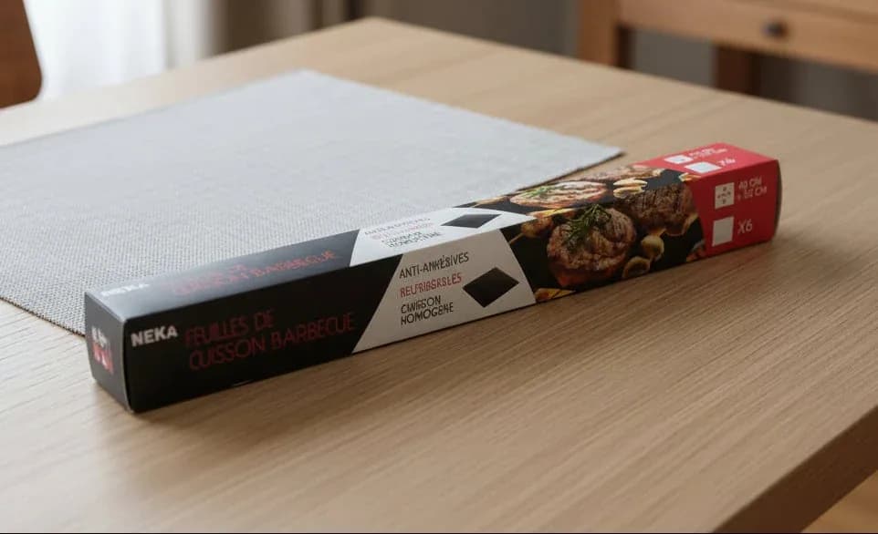 Neka BBQ Grilling & Baking Sheets – 6 Non-Stick Reusable Sheets 40 x 33 cm