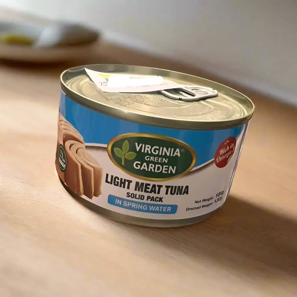 Virginia Green Garden Light Meat Tuna Solid Pack in Spring Water 185g