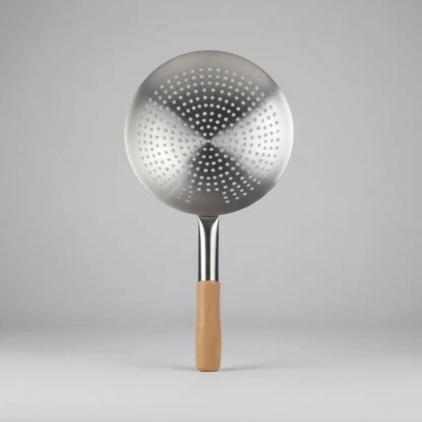 Stainless Steel Wok Sieve with Wooden Handle