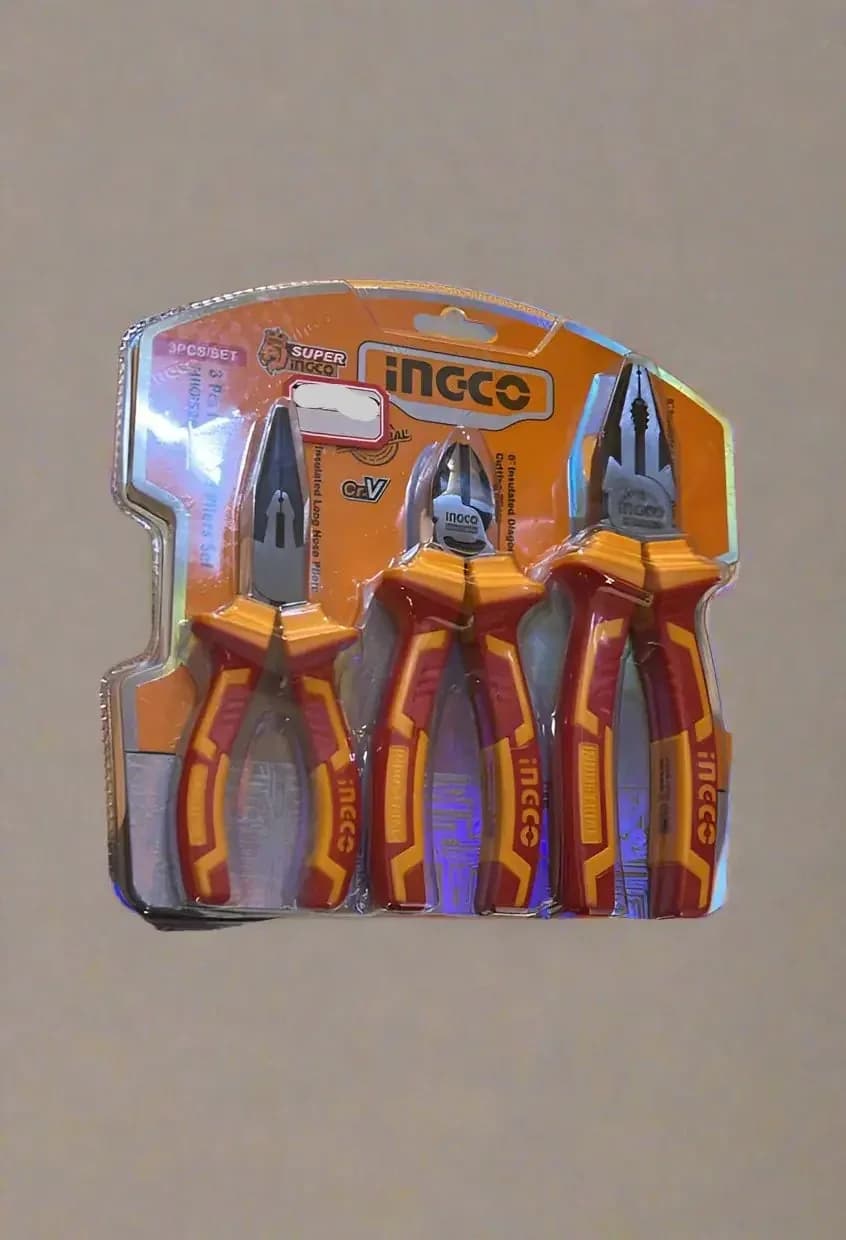 INGCO 3-Piece Insulated Pliers Set