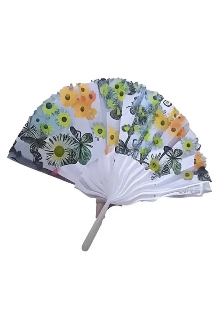 Floral Hand Fan - A Burst of Nature's Beauty