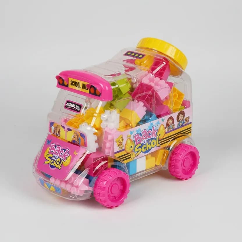 Back to School Bus Building Blocks Set