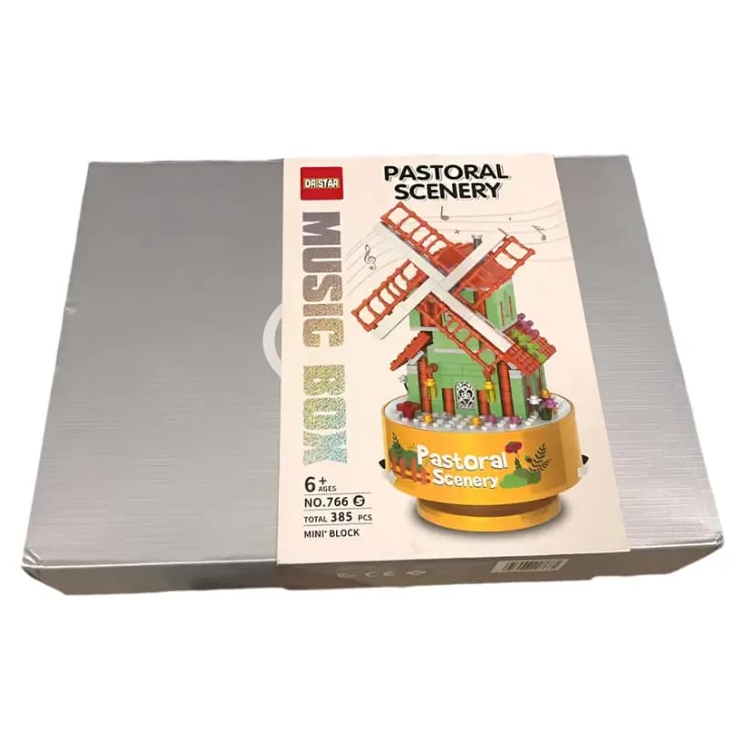 Dr. Star Pastoral Scenery Music Box toy (385 Mini Blocks)