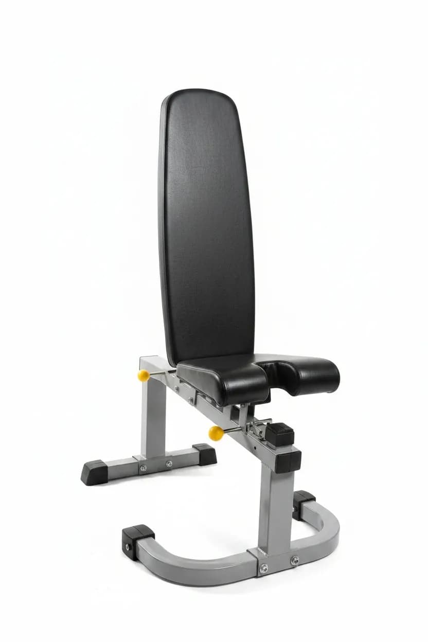 Adjustable Utility Gym Bench (or Multi-Position Workout Bench) Black&Silver