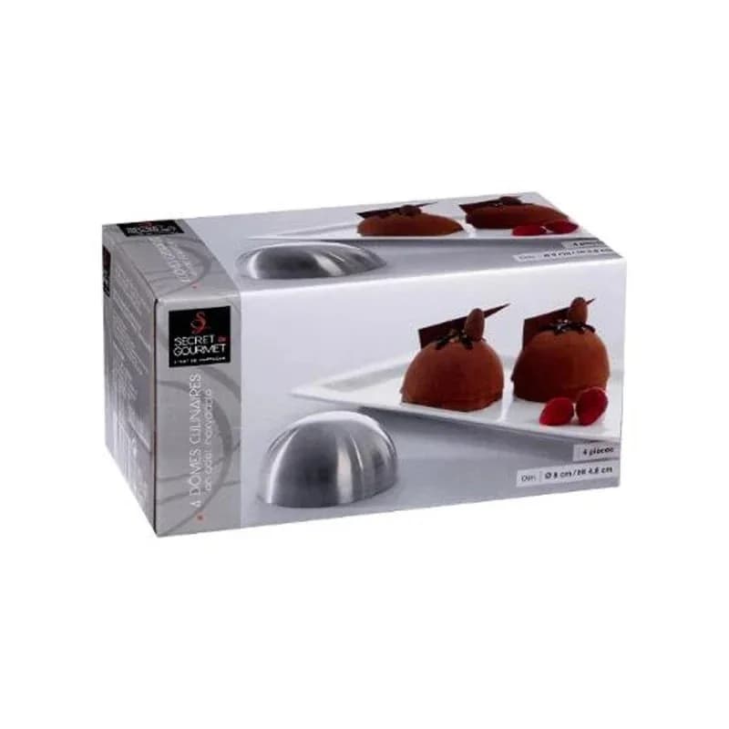Secret Gourmet Stainless Steel Silver Dome Shapers – Set of 4